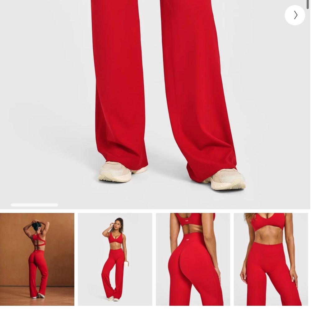 Oner Active Bold Red Wide-Leg Pants